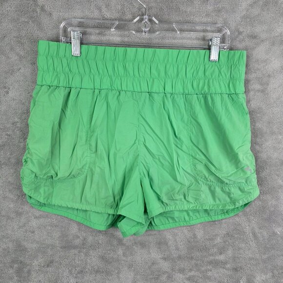 Womens Joy Lab Green Athletic Running Shorts Lined Nylon Blend 2" Inseam Size L - Picture 2 of 12